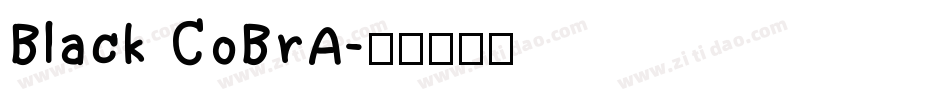 Black CoBrA字体转换